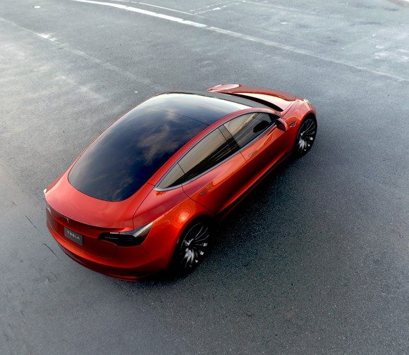 Die Konzeptversion des Model 3. BILDQUELLE: Tesla Motors.